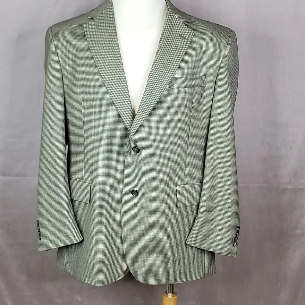 JOS. A. BANK Shepherd's Check Wool Dress Coat 44R‎